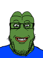 amphibian blue_shirt clothes frog glasses green_skin grin happy meta:tag_get nas:pepe pepe_the_frog series:fusionjaks smile stubble subvariant:grinplier subvariant:pepeplier template transparent_background variant:markiplier_soyjak // 600x800 // 15.9KB