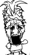 crying food fruit full_body glasses horror open_mouth pineapple redraw soyjak stubble variant:soyak // 1358x2456 // 680.8KB