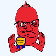 artist:sanriowabag award condiment food red_eyes rose roseish sauce strawberry subvariant:condiment variant:feraljak // 448x448 // 9.4KB