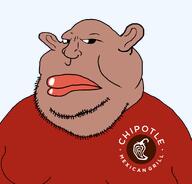 amerimutt brown_skin chipotle clothes ear fast_food fat mexican-american tshirt variant:meximutt // 1665x1592 // 277.8KB