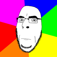 advice_animals beard glasses meme neutral open_mouth rainbow soyjaks stubble sunburst_background variant:cobson // 407x405 // 52.2KB