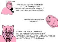 3soyjaks ear glasses hohol pig pink_skin raised_eyebrow smile smug snout soyjak stubble subvariant:gapejak_female text ukraine variant:gapejak variant:rupturejak variant:smugjak // 815x590 // 168.3KB