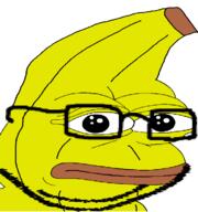 amphibian banana bapepe frog glasses nas:pepe pepe_the_frog stubble yellow_skin // 705x753 // 32.7KB
