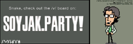 v_(soyjak.party) clothes full_body glasses hair meta:banner open_mouth pixelated sharty soyjak soyjak_party soyjak_st stubble text variant:soyak // 600x200 // 32.3KB