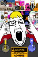 admin alignment_chart angeleno badge captain_coal clothes coal coal_skin collar_tabs discord doll_(user) froot glasses hand hands_up hat kuz meta:tagme multiple_soyjaks namefags nate open_mouth pirate_hat sign soot soot_colors soyjak soyjak_party soyteen stubble text variant:bernd variant:carterjak variant:chudjak variant:dolljak variant:feraljak variant:gapejak variant:impish_soyak_ears variant:kuzjak variant:markiplier_soyjak variant:ppp variant:tony_soprano_soyjak warning yellow_hair // 1000x1488 // 777.4KB