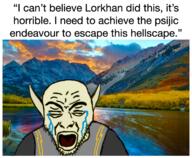 crying ear lake meta:tagme nature open_mouth pointy_ears soyjak stubble sunset variant:rupturejak // 1280x1051 // 1.6MB