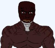 dinosaur dinosaur_revolution red_eyes sharp_teeth subvariant:muscular_chud torvosaurus variant:chudjak // 800x702 // 123.3KB