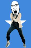 angry animated country dance flag flag:somalia full_body gangnam_style glasses irl open_mouth somalia soyjak star stubble variant:cobson // 300x460 // 499.2KB