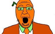 clothes froot glasses green_glasses klaus_schwab mustache necktie open_mouth orange_skin soyjak stem stubble suit variant:schwabson // 900x566 // 14.7KB