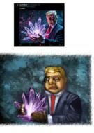 art clothes crystals donald_trump drawfag drawing drawn_background glasses green_eyes holding_object lips orange_skin request smile soyjak stubble suit variant:raffer yellow_hair // 1043x1480 // 2.0MB