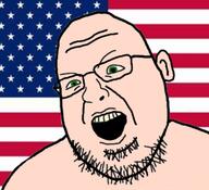 country ear flag glasses open_mouth soyjak stubble united_states variant:shotjak white_skin // 566x516 // 206.6KB