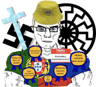 BrentonNumba1_(Namefag) arm award awards blue_eyes bucket_hat buff closed_mouth clothes eyes_like_the_o-o-cean flag:portugal flag:russia glasses hair hat low_quality portugal portuslav_(user) russian_flag sonnenrad soyjak spongebob_squarepants subvariant:chudjak_front subvariant:muscular_chud swastika template tshirt variant:chudjak vein yellow_hair // 1170x1067 // 741.8KB