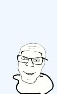 animated arm body dance dancing_swede full glasses smile soyjak stubble variant:feraljak // 303x500 // 33.3KB
