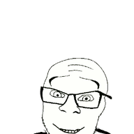 animated arm body dance dancing_swede full glasses smile soyjak stubble variant:feraljak // 303x500 // 33.3KB