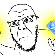animated closed_mouth coal confused diamond floating gem glasses glowing hand levitating looking looking_to_the_left looking_to_the_right rock soyjak stubble subvariant:yurjak_double telekinesis variant:yurjak // 750x442 // 510.8KB