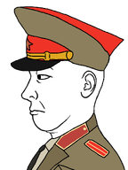 closed_mouth clothes collar_tabs collared_shirt communism ear epaulettes hammer_and_sickle hand hat hat_ornament kgb kuz military_hat military_uniform necktie side_profile soviet_army_uniform soyjak star_(symbol) star_hat_ornament subvariant:kuzjak_side variant:kuzjak white_skin // 810x1080 // 24.6KB