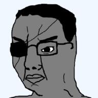 angry chudgunner eyepatch glasses hair siivagunner variant:chudjak // 255x255 // 34.9KB