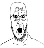 glasses open_mouth soyjak stubble template variant:Cobbert // 518x565 // 20.3KB