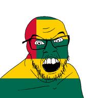 angry country flag flag:togo glasses jacksepticeye looking_at_you mustache open_mouth soyjak stubble teeth togo variant:feraljak youtube // 1500x1500 // 23.0KB