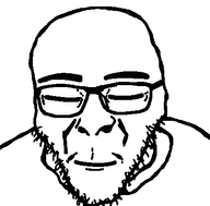 closed_eyes closed_mouth glasses smile soyjak stubble transparent_background variant:rupturejak // 423x416 // 7.7KB