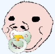 baby caca deformed hair low_quality low_resolution pacifier smile soyjak subvariant:nathaniel variant:gapejak // 200x196 // 11.9KB