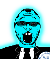 balding blue_skin chuddam_kikestein clothes glasses glowing glownigger hair hat hebrew_text israel jewish_nose jews judaism kike kippah logo menorah mossad necktie open_mouth stubble suit suit_and_tie tinted_glasses transparent_background trend:glowie variant:shabbos_soy // 545x643 // 68.2KB