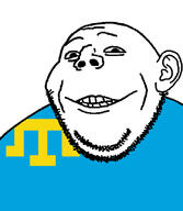 crimean_tatar ear flag:crimean_tatar looking_at_you smile soyjak stubble subvariant:gapealien variant:gapejak // 722x832 // 129.1KB