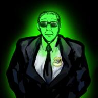 agent art artist:shemmysloota central_intelligence_agency clothes collared_shirt drawfag drawing drink federal_bureau_of_investigation glasses glowing green_skin necktie soyjak suit suit_and_tie sunglasses trend:glowie variant:carterjak variant:kuzjak // 698x702 // 241.8KB