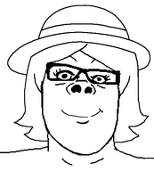 closed_mouth clothes female glasses happy hat looking_at_you series:foidjaks smile soyjak subvariant:a24_happy_soyjak subvariant:female_a24_slowburn template transparent_background variant:a24_slowburn_soyjak // 485x539 // 8.7KB