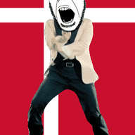 angry animated country cross dance denmark flag flag:denmark full_body gangnam_style glasses irl open_mouth soyjak stubble variant:cobson // 300x460 // 504.9KB