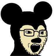 disney ear glasses mickey_mouse mouse open_mouth soyjak stubble variant:soyak // 2048x2048 // 782.3KB