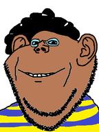 black_skin cartoon closed_mouth clothes clyde_mcbride ear glasses hair nickelodeon smile soyjak stubble the_loud_house variant:impish_soyak_ears // 599x800 // 57.7KB