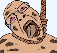 ack cookie glasses hanged macraf_(namefag) open_mouth red_eyes rope suicide tear variant:bernd // 255x237 // 34.2KB