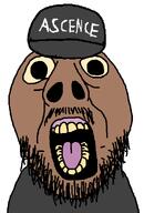 ascence_(user) black_shirt brown_skin cap clothes front_facing hat meta:namefags mustache shitalian stubble subvariant:brunetto variant:bernd yellow_sclera yellow_teeth // 398x586 // 14.0KB