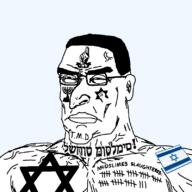 hebrew hebrew_text israel israeli israeli_flag jdl jewish_defense_league jewish_nose jewish_star judaism lehi palestine patch star_of_david subvariant:perceptive_chud tattoo tattoos total_muslim_death variant:chudjak zionism zionist // 799x799 // 87.8KB