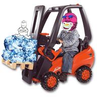 2soyjaks baby doll_(user) forklift gem glasses lowquality small_eyes soyjak stubble variant:gapejak // 600x600 // 415.0KB