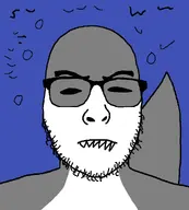 animal bald eyebrows fin fish glasses great_white_shark grey_skin looking_at_you series:animaljaks shark teeth teeth_showing underwater variant:uncjak // 900x1000 // 127.9KB