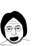 animated bouncing eyebrows glasses hair john_lennon open_mouth soyjak stubble variant:lennonjak // 320x400 // 705.7KB