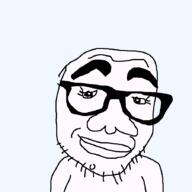 closed_mouth eyelashes glasses smile soyjak stubble variant:unknown wart // 900x900 // 18.5KB