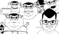 bald biting_lip black_sclera diaper glasses hair soyboy soyjak stubble subvariant:besujak subvariant:branigger subvariant:its_out_get_brandon subvariant:pissbaby variant:brandon wrinkles // 2500x1452 // 493.6KB