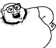 arm beard ear fat glasses hand open_mouth soyjak variant:unknown // 303x259 // 4.2KB