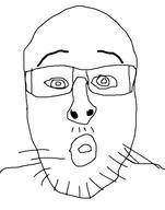 antialiased bald eyebrows glasses series:cobson_killerz soyjak stubble variant:nojak // 395x501 // 48.2KB