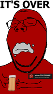 bald body empty eyes_closed forehead_lines glasses grey_mouth hand holding_object its_over pill_bottles pills profile_picture red_skin spiral stubble subvariant:wholesome_soyjak suicide tahoma_font text variant:gapejak winner_(chirp) // 600x1053 // 51.7KB