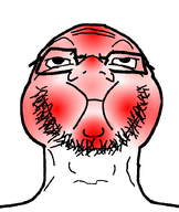 closed_mouth forehead_lines forehead_wrinkles glasses holding_breath looking_up soyjak stubble variant:childut variant:soyak what_are_your_fetishes white_background white_skin // 604x716 // 178.7KB