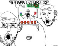 3soyjaks addtext.com_watermark arm can clothes coke doctor dr_sprokeberg ear free_sproke glasses hand holding_object its_all_i_ever_drink meme mustache open_mouth pointing soyjak sprite sproke stubble text variant:markiplier_soyjak variant:two_pointing_soyjaks watermark // 680x533 // 161.5KB