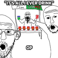 3soyjaks addtext.com_watermark arm can clothes coke doctor dr_sprokeberg ear free_sproke glasses hand holding_object its_all_i_ever_drink meme mustache open_mouth pointing soyjak sprite sproke stubble text variant:markiplier_soyjak variant:two_pointing_soyjaks watermark // 680x533 // 161.5KB