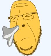 blowing_nose closed_eyes closed_mouth emoticon glasses neutral series:soymoji stubble tissue variant:cobson yellow yellow_skin // 721x789 // 29.6KB
