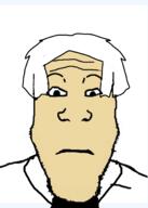ami closed_mouth clothes geoexe gwain_saga hair variant:markiplier_soyjak white_hair white_shirt white_skin // 2122x2976 // 886.8KB
