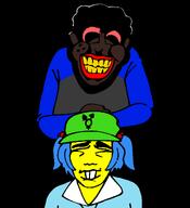 anime artist:supernigga black_skin bloodshot_eyes blue_hair chinkroach clothes evil hair_ornament hat imminent_rape jakparty_soy jartycuck kawashiro_nitori nigger ominous smile subvariant:chudjak_front subvariant:jartycuck teeth touhou variant:chudjak video_game yellow_skin yellow_teeth // 1094x1198 // 71.6KB