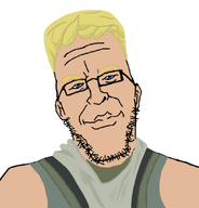 aryan bandana black_beard blond blue_eyes ear fortnite glasses israel jeffrey_epstein jonesy_(fortnite) meta:game nose smug variant:epsteinjak video_game white_background white_skin // 600x625 // 148.0KB